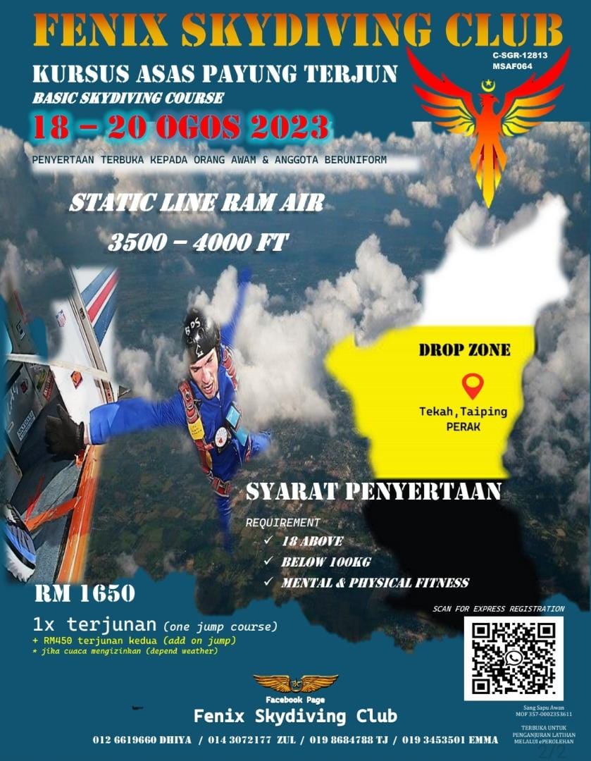 KURSUS ASAS PAYUNG TERJUN 2023